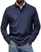 Men's Long Sleeve Polo – Soft Smart Casual Knit