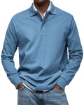 Men's Long Sleeve Polo – Soft Smart Casual Knit