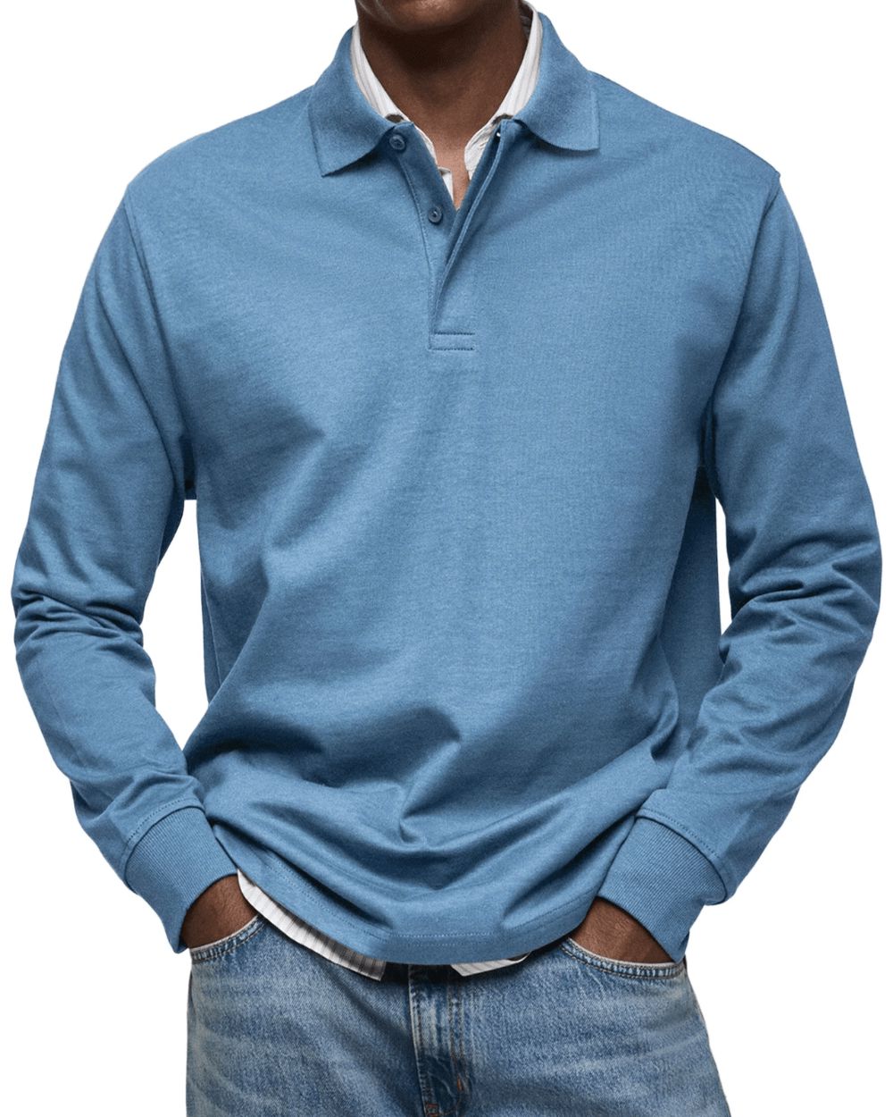 Men's Long Sleeve Polo – Soft Smart Casual Knit