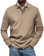 Men's Long Sleeve Polo – Soft Smart Casual Knit
