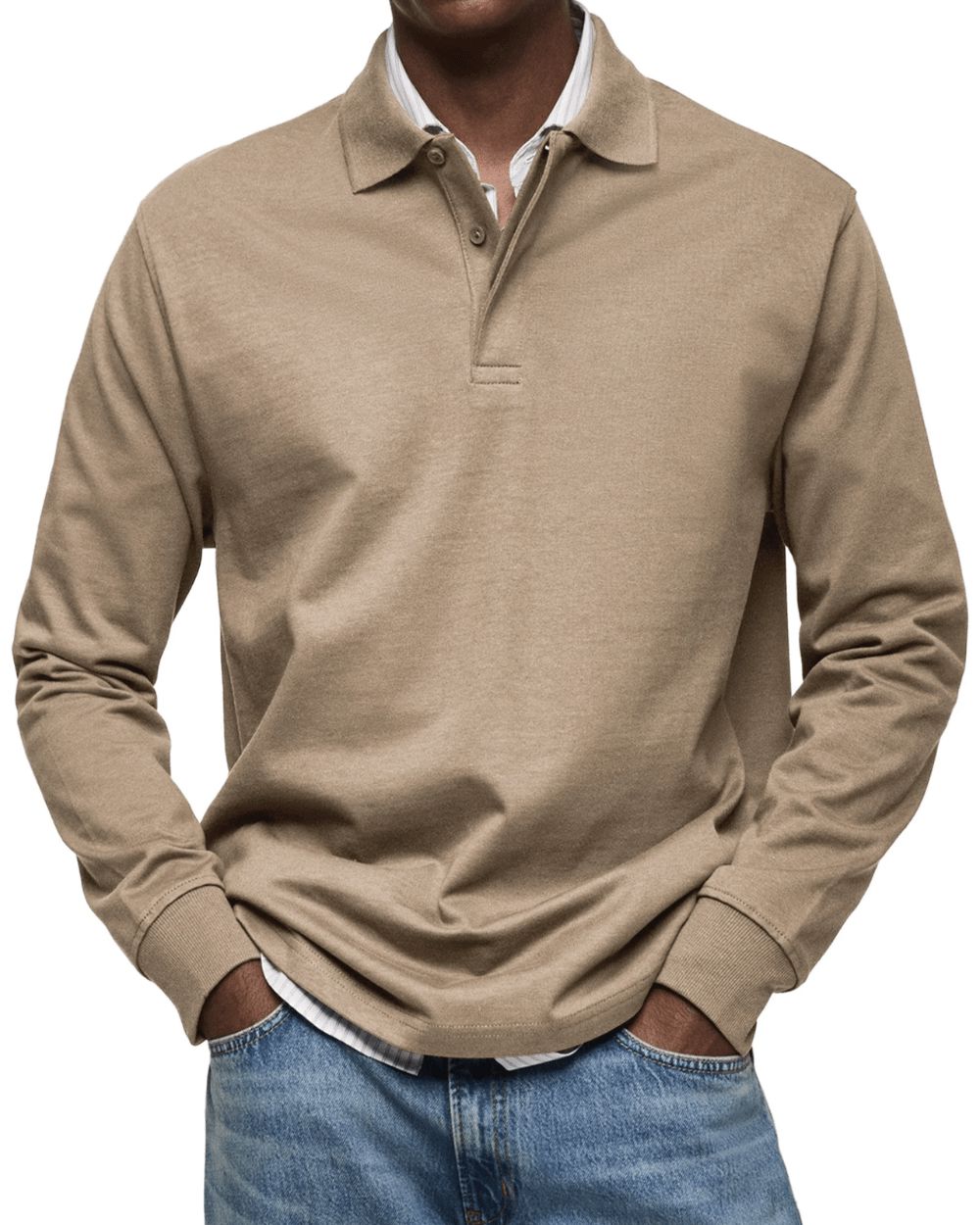 Men's Long Sleeve Polo – Soft Smart Casual Knit