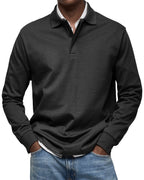 Men's Long Sleeve Polo – Soft Smart Casual Knit