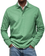 Men's Long Sleeve Polo – Soft Smart Casual Knit