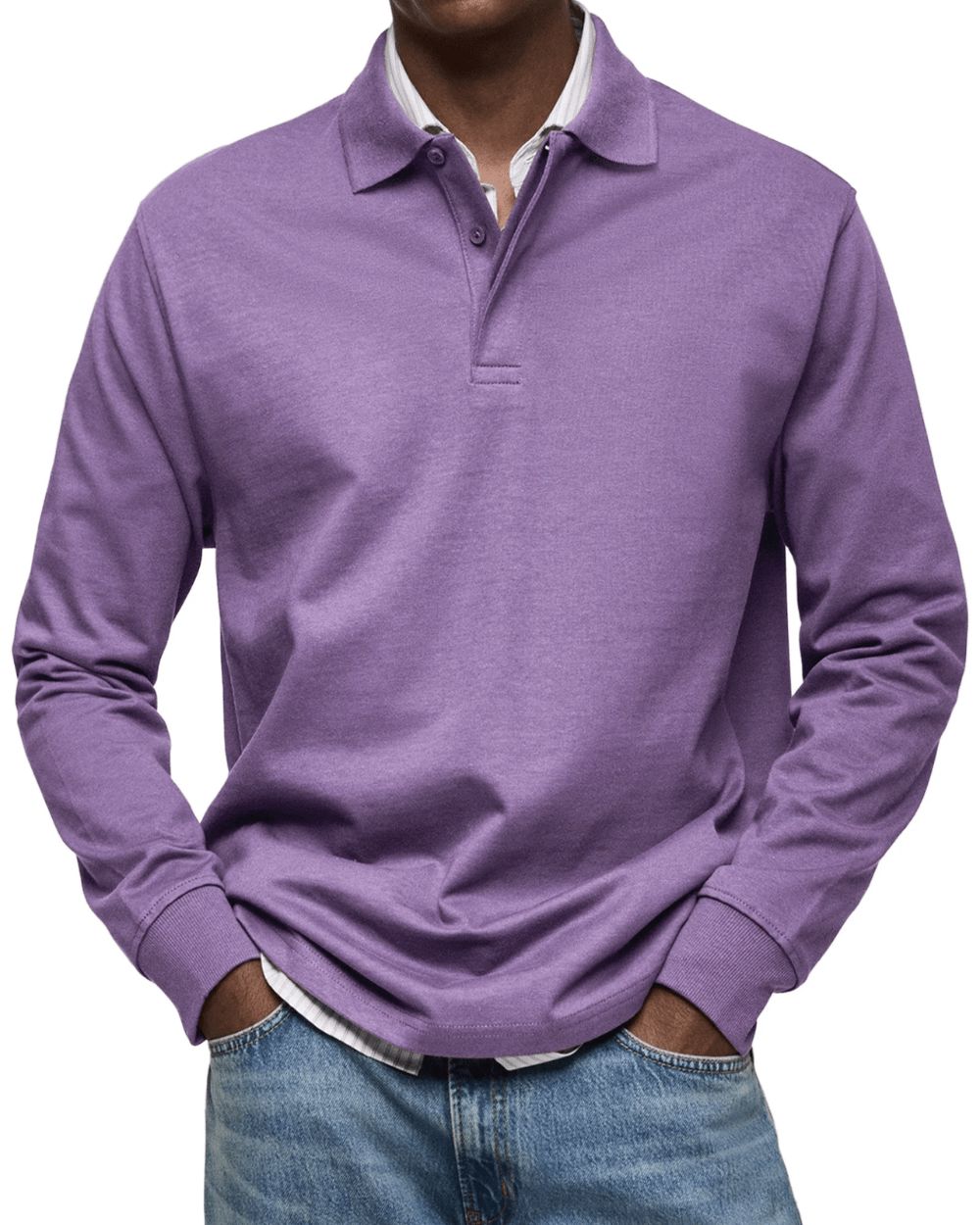Men's Long Sleeve Polo – Soft Smart Casual Knit