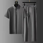 Men's Polo Shirt and Trousers Set – Relaxed Smart Casual Outfit