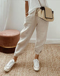 Women's Straight-leg Trousers – Beige