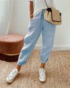 Women's Straight-leg Trousers – Beige