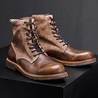 Men's Shearling-Lined Leather Boots