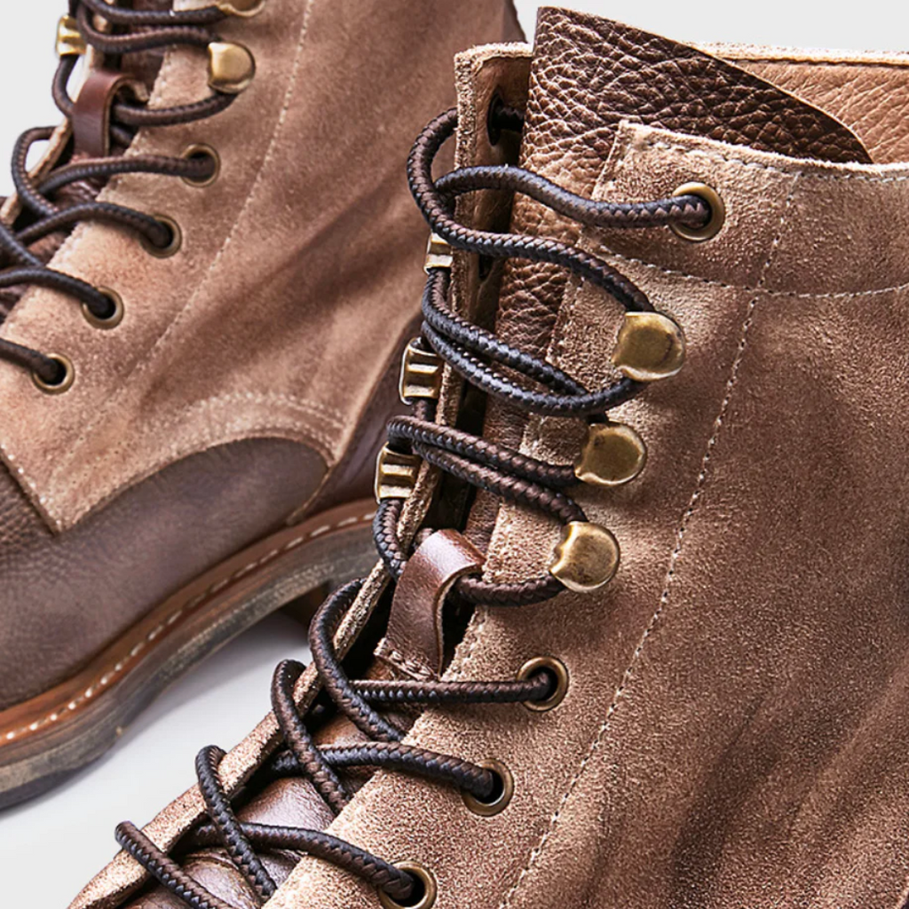 Men's Shearling-Lined Leather Boots