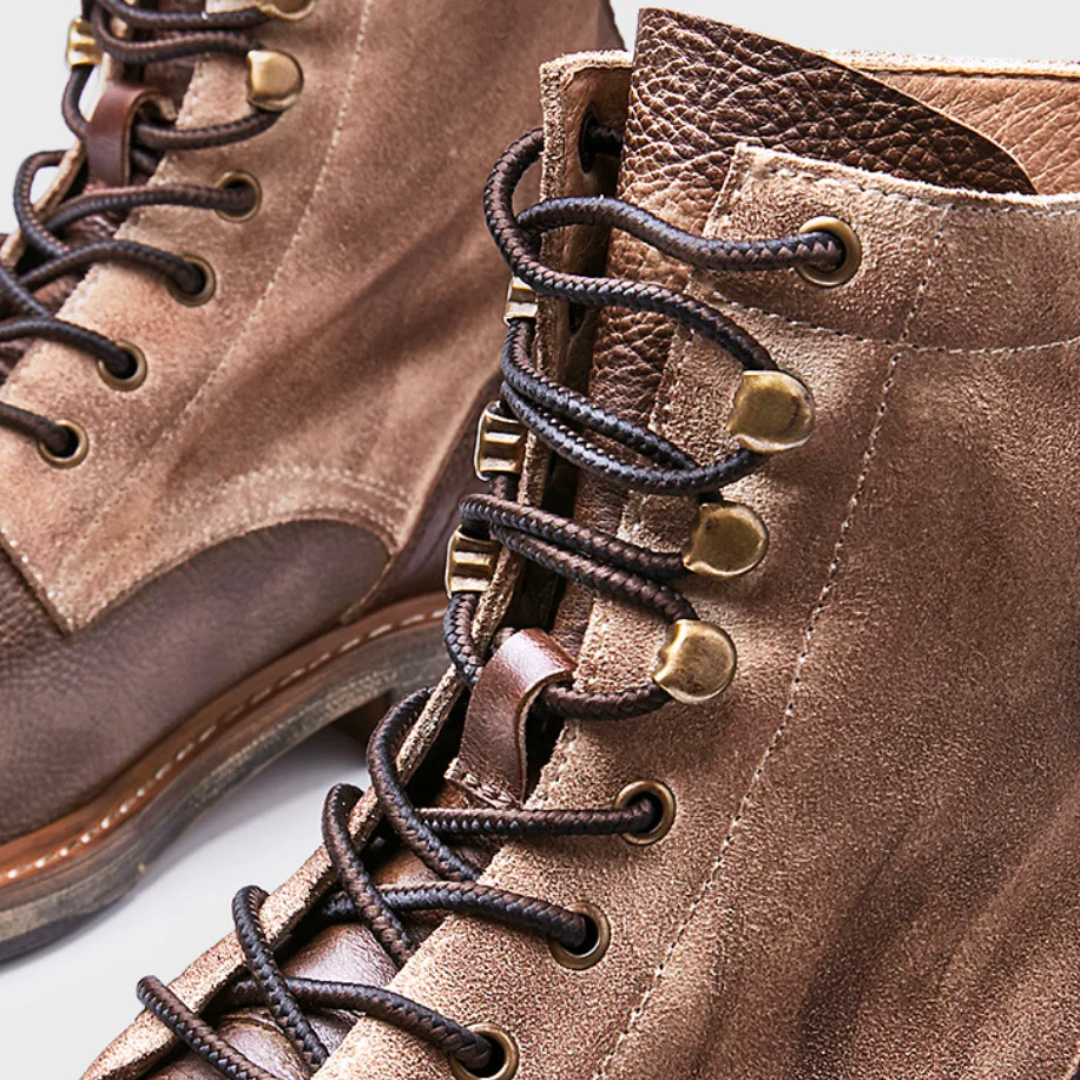 Men's Shearling-Lined Leather Boots