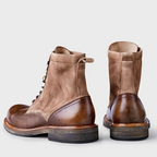 Men's Shearling-Lined Leather Boots