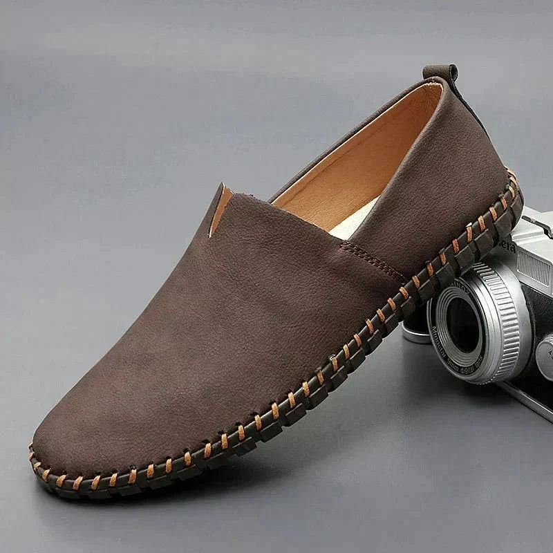 Men's leather-look Moccasin Loafers – Slip-On Shoes