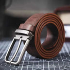 Men's Classic leather-look Belt – Adjustable Dress Belt