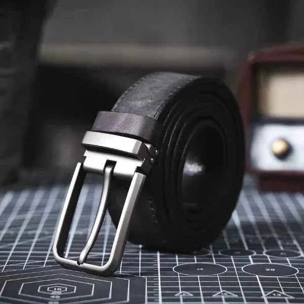 Men's Classic leather-look Belt – Adjustable Dress Belt