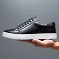 Men's leather-look Low Top Trainers – Smart Casual Summer Shoes