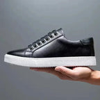 Men's leather-look Low Top Trainers – Smart Casual Summer Shoes