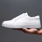 Men's leather-look Low Top Trainers – Smart Casual Summer Shoes