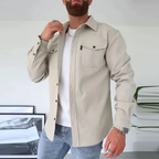 Men's Long-sleeve Overshirt – Black