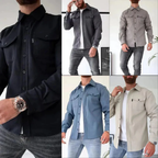 Men's Long-sleeve Overshirt – Black