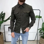 Men's Long-sleeve Overshirt – Black