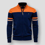 Men's Lightweight Zip-Up Cardigan – Stand-Collar Knit Jacket