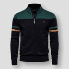 Men's Lightweight Zip-Up Cardigan – Stand-Collar Knit Jacket