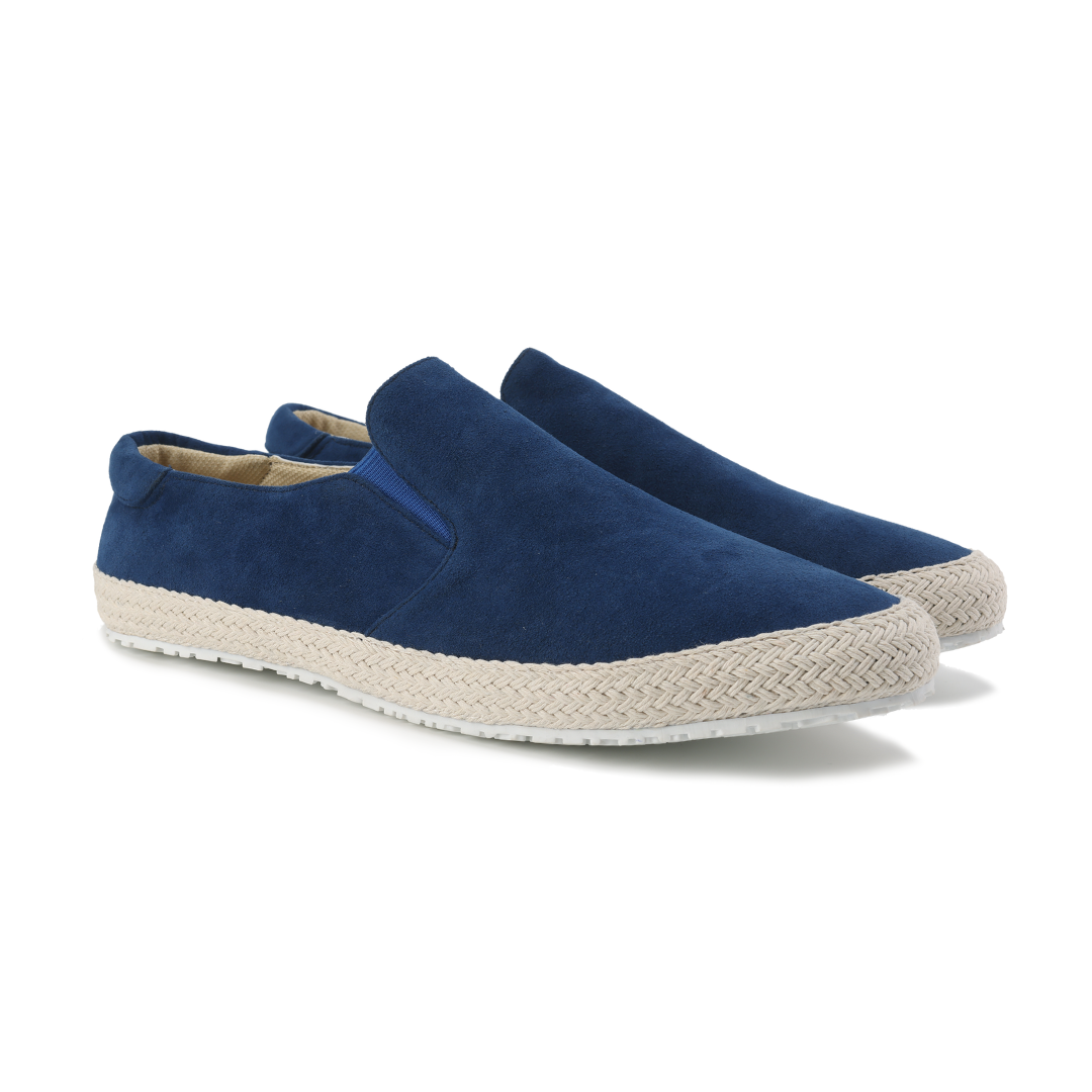 Men's Suede Slip-On Loafers in Grey