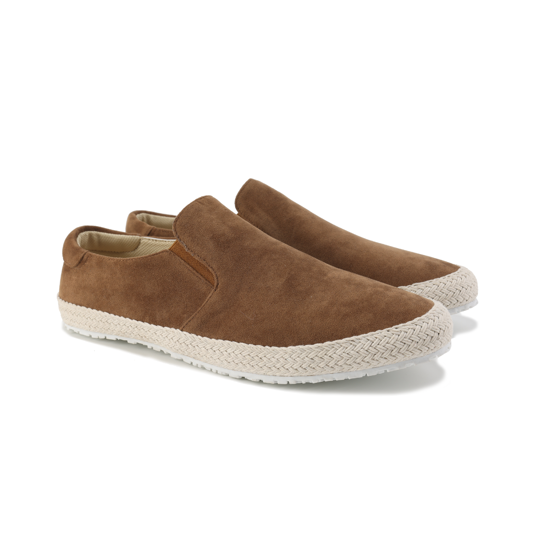 Men's Suede Slip-On Loafers in Grey