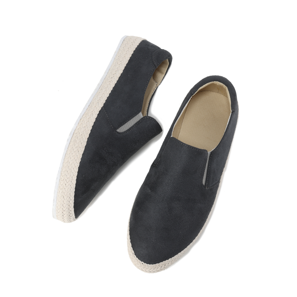 Men's Suede Slip-On Loafers in Grey