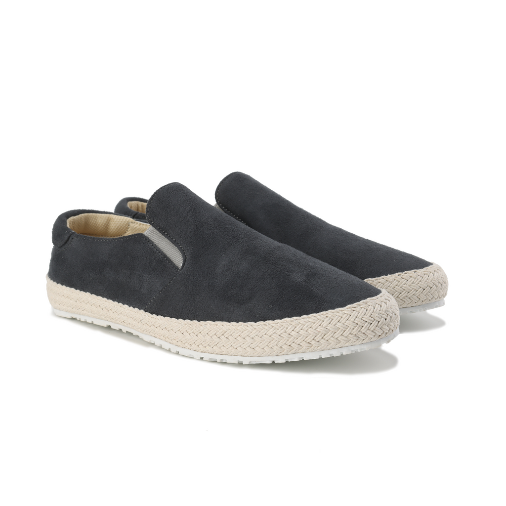 Men's Suede Slip-On Loafers in Grey