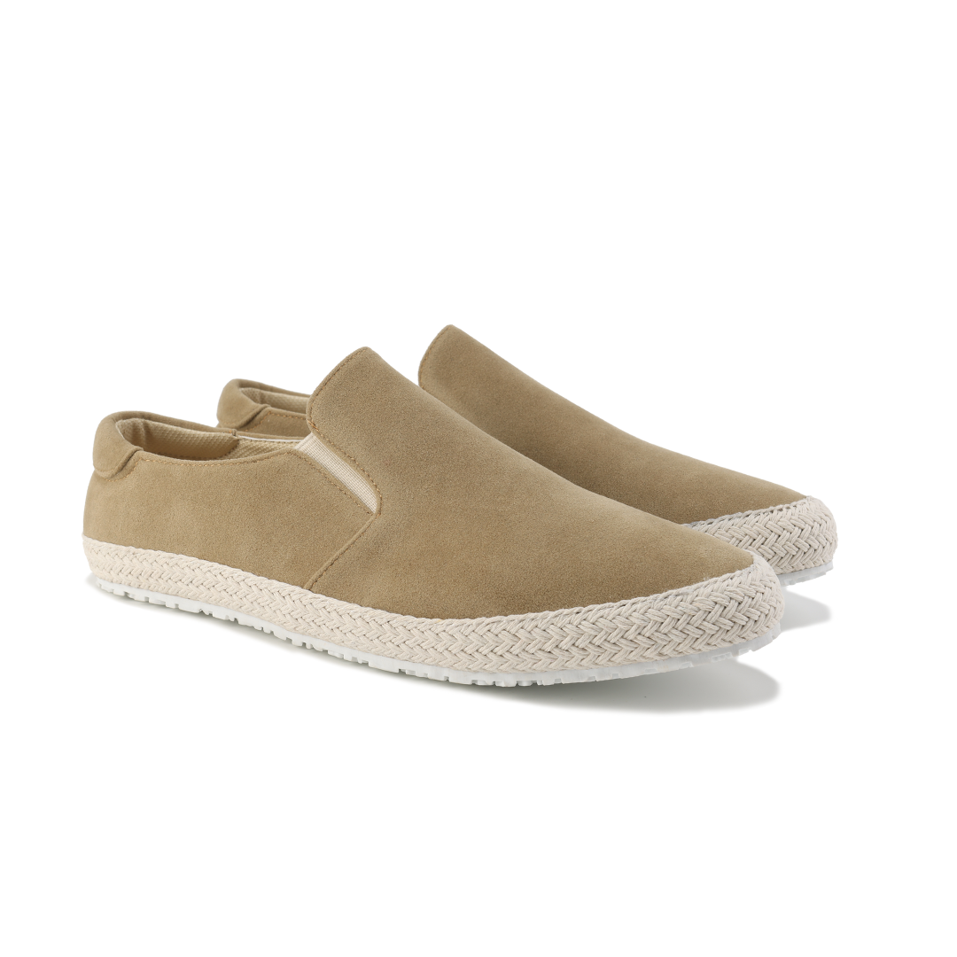 Men's Suede Slip-On Loafers in Grey