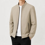 Men's Bomber Jacket with Mandarin Collar