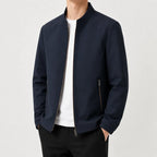 Men's Bomber Jacket with Mandarin Collar