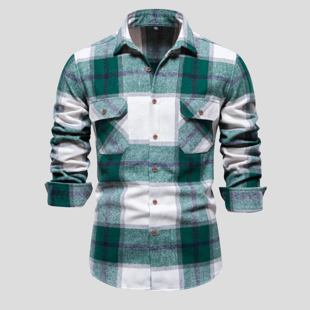 Men's Long-sleeve Overshirt – Green