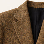 Men's Herringbone Tweed-Style Blazer – Tailored Slim Fit