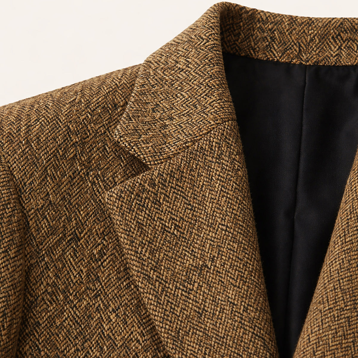 Men's Herringbone Tweed-Style Blazer – Tailored Slim Fit