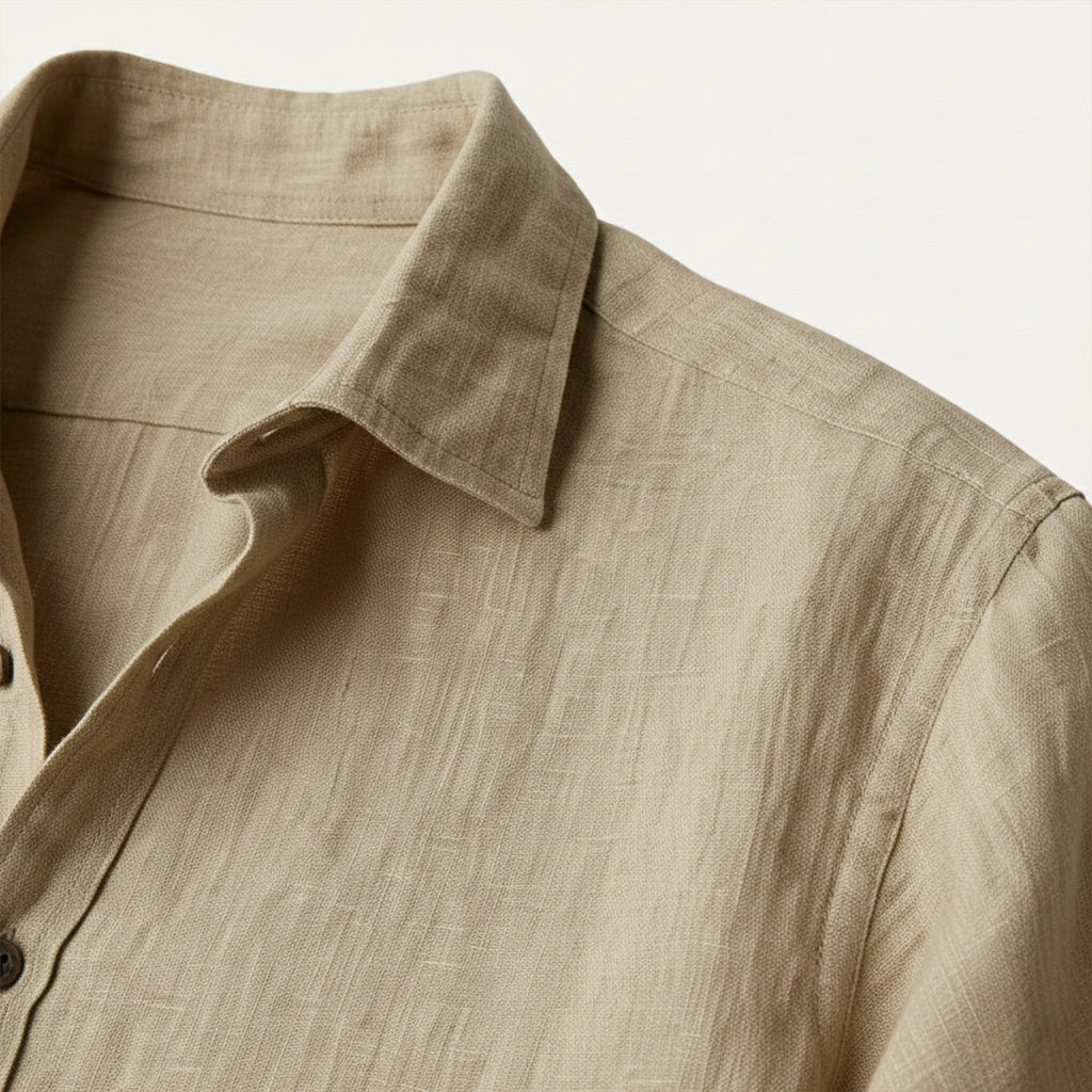 Men's Long-Sleeve Linen Shirt – Relaxed Vintage Cut