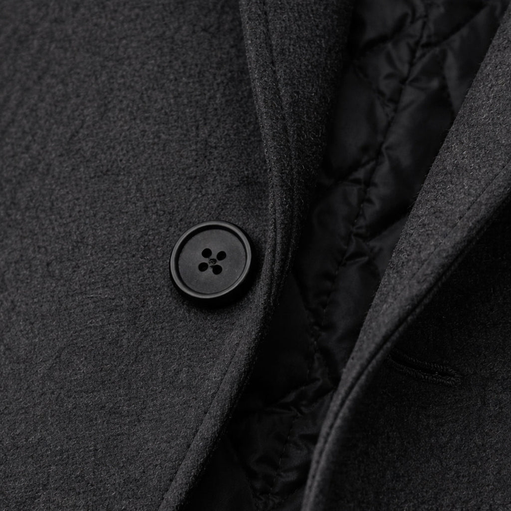 Men's Long Smart Winter Coat – Minimalist Tailored Cut
