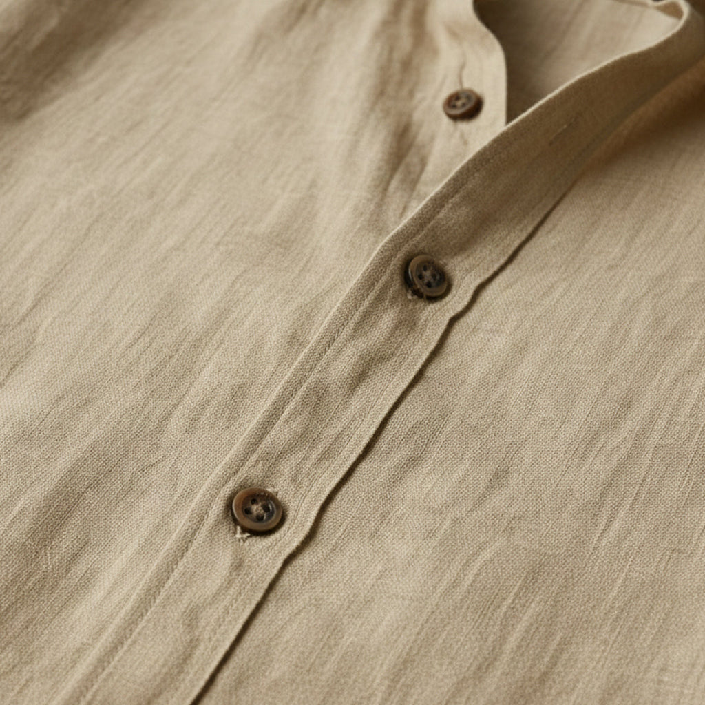Men's Long-Sleeve Linen Shirt – Relaxed Vintage Cut