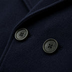 Men's Double-Breasted Wool-Blend Peacoat – Navy Blue
