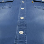 Men's Stretch Denim Shirt – Slim Fit, Chest Flap Pockets