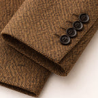 Men's Herringbone Tweed-Style Blazer – Tailored Slim Fit