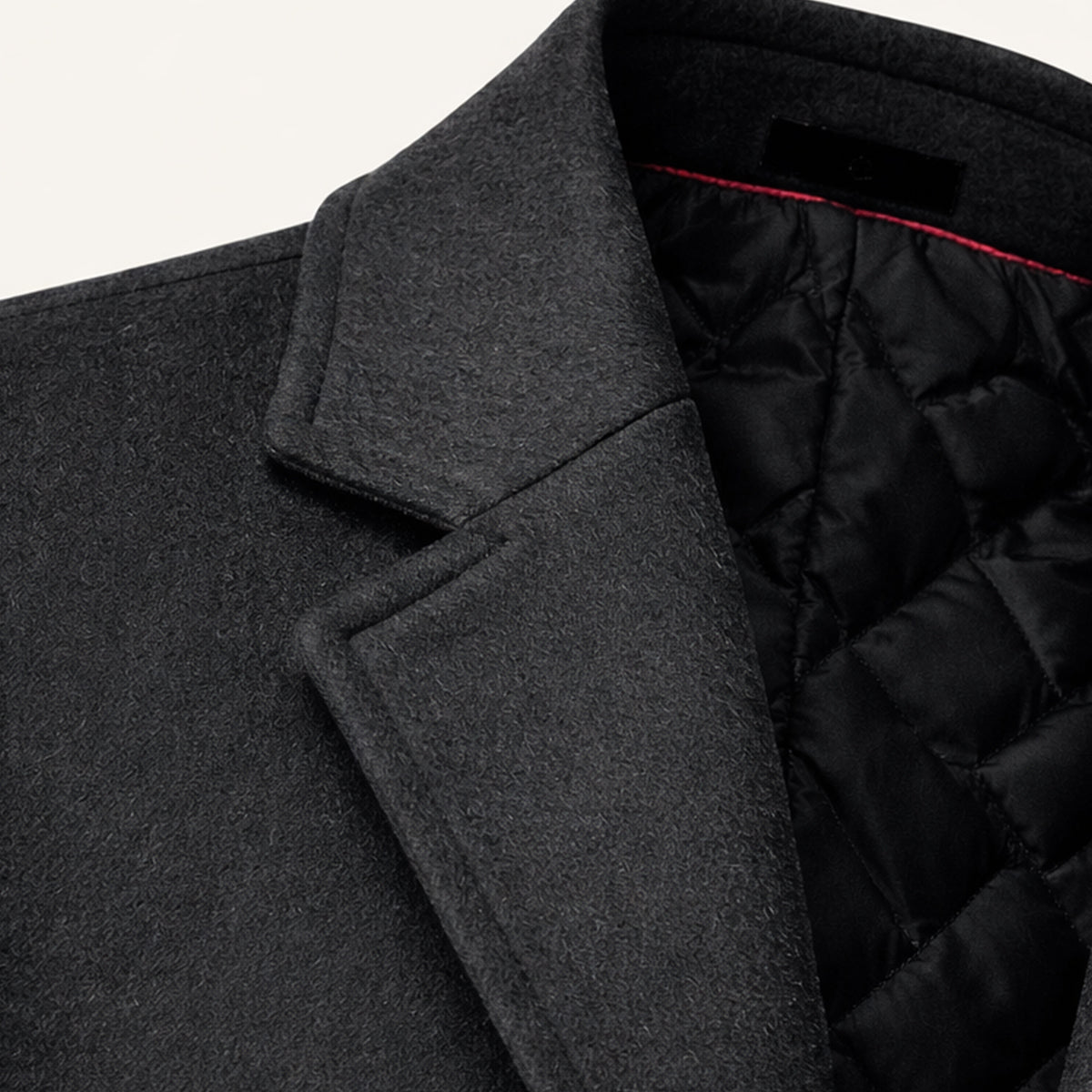 Men's Long Smart Winter Coat – Minimalist Tailored Cut