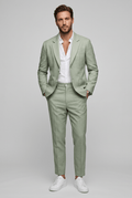 Men's Slim-Fit Two-Piece Suit – Notch-Lapel Blazer and Tailored Trousers