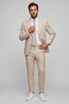 Men's Slim-Fit Two-Piece Suit – Notch-Lapel Blazer and Tailored Trousers
