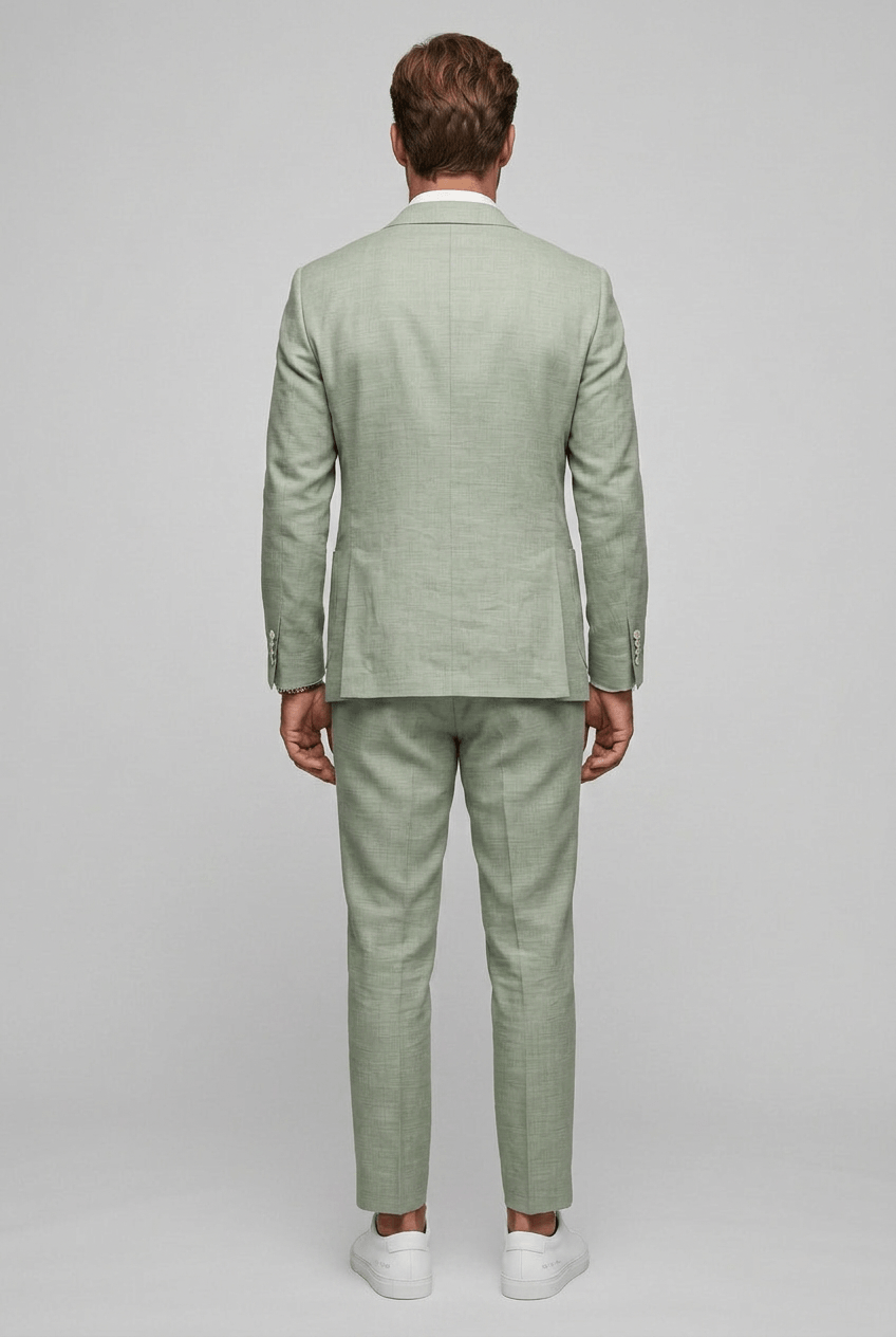 Men's Slim-Fit Two-Piece Suit – Notch-Lapel Blazer and Tailored Trousers