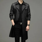 Men's Double-Breasted Trench Coat – Longline Tailored Design