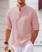 Men's Long-sleeve Shirt – Pink