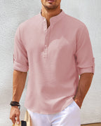 Men's Long-sleeve Shirt – Pink