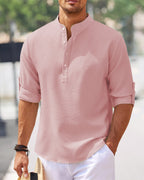 Men's Long-sleeve Shirt – Pink